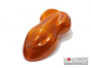 FIAT 500 Central Tail Light Trim Kit - Carbon Fiber - Orange Candy